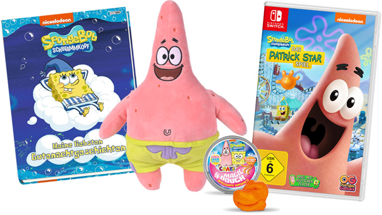 Zum Start des Einzelspieler-Sandbox-Spiels "SpongeBob Schwammkopf: Das Patrick Star Spiel" könnt ihr bei uns tolle Preise gewinnen.